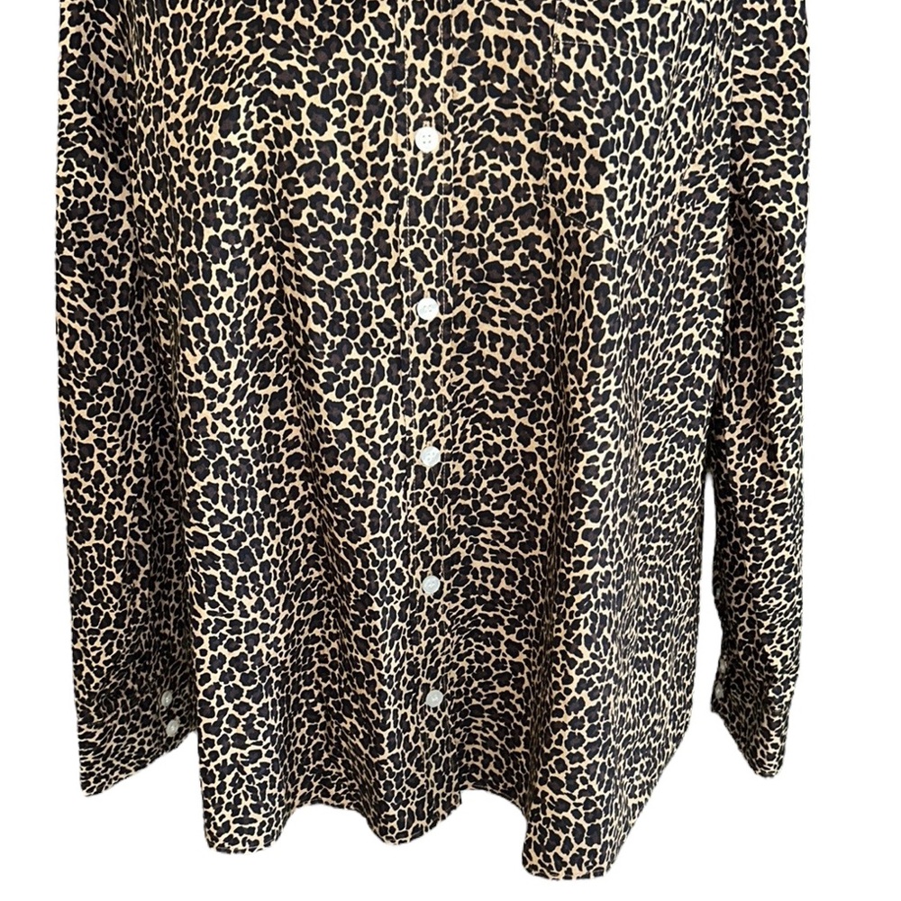J. Crew Signature Fit Leopard Printed Button Up S… - image 4